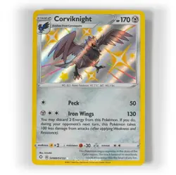 Pokemon - Corviknight - SV089/SV122 - SWSH Shining Fates - Shiny Vault Card - Image 1