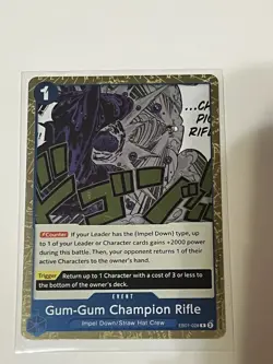 3X Gum-Gum Champion Rifle EB01-028 R Memorial Collection - ONE PIECE Card Game - Image 1