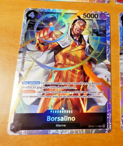 ONE PIECE CARD GAME HOLO CARTE FRANCAISE OP02-114 BORSALINO SR FR JCG NM - Image 1