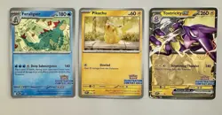 Pokemon TCG Illustration Contest 2024 Promo Cards (All 3 Promos) Pikachu Feralig - Image 1