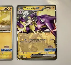 Pokemon TCG Illustration Contest 2024 Promo Cards (All 3 Promos) Pikachu Feralig - Image 4