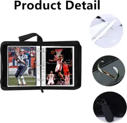 Mini Card Binder, 1-Pocket Super Lightweight Zipper Binder Holds 80+ Trading Car - Image 5