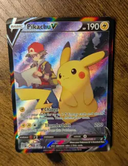 Pokemon 🗺 SWSH PIKACHU V Lost Origin Trainer Gallery #TG16 Ultra Rare Holo 🎒 - Image 2