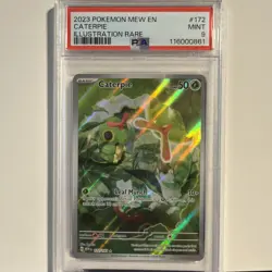 2023 POKEMON MEW EN-151 ILLUSTRATION RARE #172 CATERPIE PSA 9 - Image 1