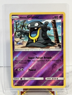Pokemon TCG Alolan Grimer 57/149 Sun & Moon Base Set Reverse Holo - Image 1