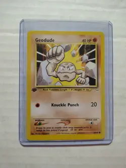 Geodude 1st Edition 44/64 Common Neo Revelation Pokemon Vintage WOTC - Image 1