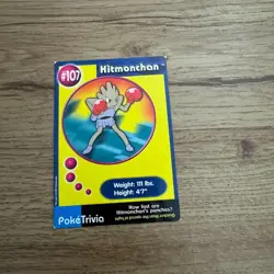 Pokemon 1999 Burger King Promo #107 Hitmonchan HP DAMAGED - Image 1