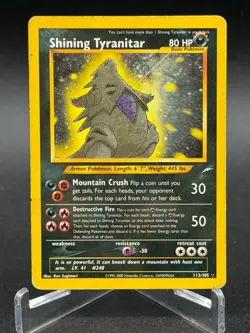 Shining Tyranitar 113/105 - Secret Rare Holo Neo Destiny Pokemon TCG - HP - Image 1