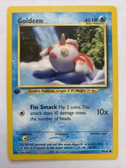 Pokemon TCG Goldeen 45/64 Common 1st Edition Neo Revelation NM - Image 1