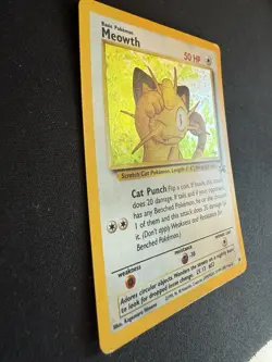 Pokemon Meowth 10/53 Holo Black Star Promo WOTC 2000 Game Boy Swirl - Image 2