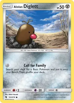 Alolan Diglett Common SM - Lost Thunder 122/214 LP normal - Image 1