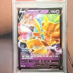 POKEMON 2021 SWSH BSP Promo V Box ALAKAZAM V #083 PSA 10 Gem Mint RARE - Image 2