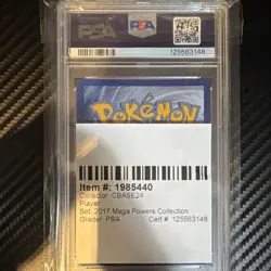 Pokemon TCG Zygarde EX 054A/124 Alternate Art Full Art Promo Holo 190 HP PSA 8 - Image 2