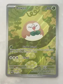 Pokemon TCG Card Rowlet 090/088 Perfect Order Illustration Rare - Image 1