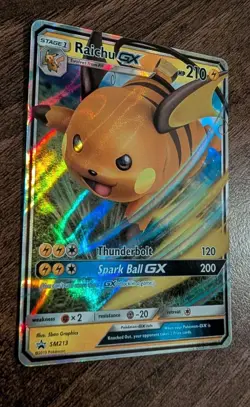 Raichu GX SM213 Black Star Promo Holo Foil Rare Pokemon Card NM - Image 2