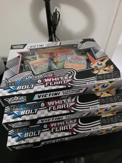 3x Pokemon TCG Black Bolt White Flare Victini Illustration Collection *SEALED* - Image 1