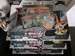 3x Pokemon TCG Black Bolt White Flare Victini Illustration Collection *SEALED* - Image 2