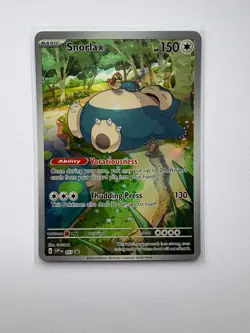Pokemon TCG Snorlax Promo Card S&V 151 SVP051 Pokemon Center Stamped - Image 1