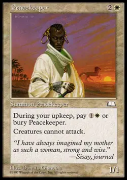 MTG English Peacekeeper NM Normal Weatherlight - Image 1