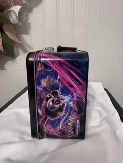 Pokemon TCG Sun & Moon Collectors Tin Metal Chest Lunchbox 2017 + Cards Lot - Image 4