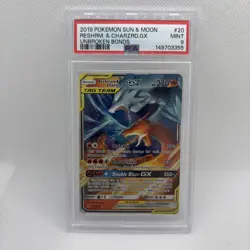 Pokemon TCG Reshiram & Charizard GX Holo Card 20/214 Unbroken Bonds PSA 9 - Image 1