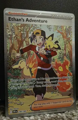 Pokemon TCG Destined Rivals SIR Ethan's Adventure Card 236/182 - Image 1