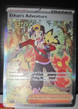 Pokemon TCG Destined Rivals SIR Ethan's Adventure Card 236/182 - Image 3