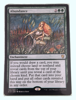 Abundance, Commander 2017, NM Near Mint, Magic the Gathering MTG - Image 1