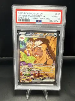 Pokemon PSA 10 Destined Rivals Arven's Mabosstiff ex SIR 235/182 - Image 2