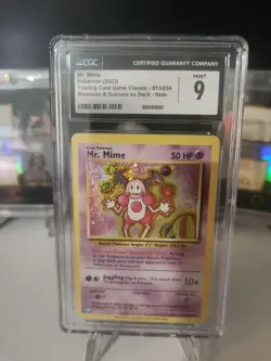 Pokemon TCG Mr. Mime 013/034 Classic Holo Trading Card Slab CGC Mint 9 - Image 3