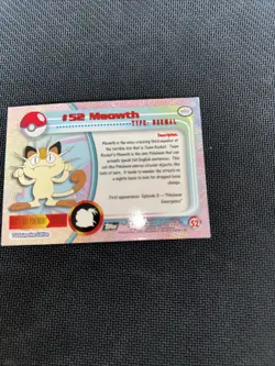 Pokemon Topps Pokemon Card #52 Meowth LP - Image 4