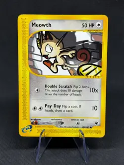 Pokemon TCG Meowth Expedition 121/165 Regular Common LP - Image 1