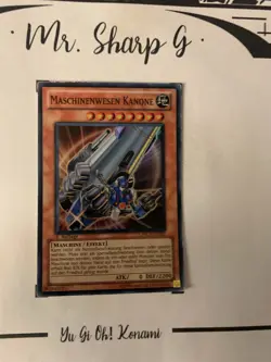 MASCHINENWESEN KANONE - 1. AUFLAGE PRC1-DE011 DEUTSCH Yu-Gi-Oh! CARD SUPER RARE - Image 3