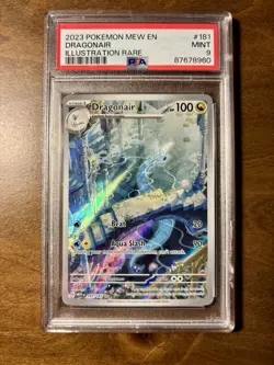 2023 POKEMON MEW EN-151 ILLUSTRATION RARE #181 DRAGONAIR PSA 9 - Image 1