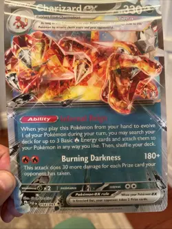 JUMBO Lenticular Charizard ex 054/091 Box Exclusive Promo Pokemon - Image 1