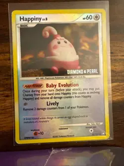 Happiny 52/123 Uncommon Mysterious Treasures Pokemon Reverse Holo MP - Image 1