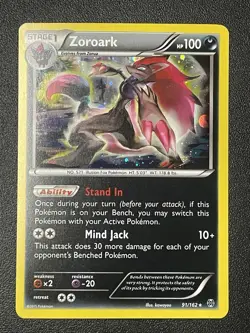 Pokemon Zoroark 91/162 Cosmos Holo Rare XY Breakthrough Pokemon TCG NM - Image 1