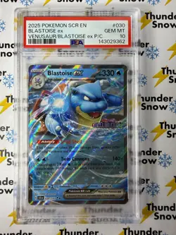 Blastoise ex #030 Stamp Stellar Crown 2025 Pokemon PSA 10 - Image 1
