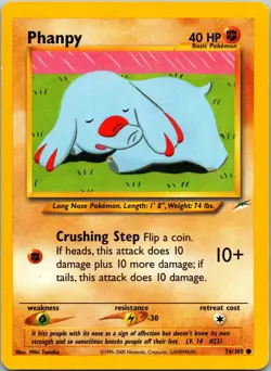 Phanpy 076/105 Neo Destiny Pokemon TCG MP - Image 1