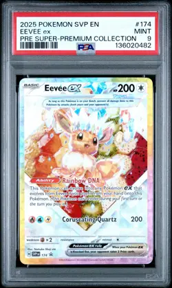 EEVEE EX 2025 Pokemon Scarlet Violet SPC Black Star Promo #174 PSA 9 - Image 1