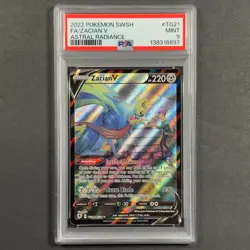 PSA 9 Zacian V TG21/TG30 Astral Radiance Trainer Gallery Holo Pokemon TCG - Image 1