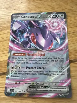 Pokemon Genesect EX TCG Black Bolt Double Rare Card 067/086 - Image 1
