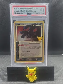 UMBREON PSA 9 2021 POKEMON CELEBRATIONS #17/17 CLASSIC COLLECTION POP SERIES 5 - Image 1