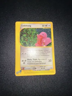 Pokemon TCG Lickitung 90/147 Aquapolis Regular Yuka Morii LP - Image 1
