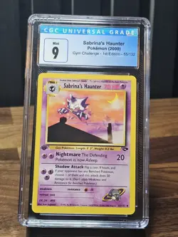 Sabrina's Haunter Gym Challenge 1st Edition 55/132 Uncommon CGC 9 Pokemon TCG - Image 1