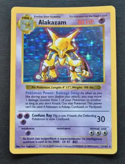 Alakazam #1 / 102 Base Set SHADOWLESS Holo - LP - Pokemon 1999 TCG WOTC Vintage - Image 1