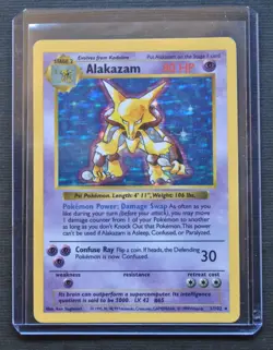 Alakazam #1 / 102 Base Set SHADOWLESS Holo - LP - Pokemon 1999 TCG WOTC Vintage - Image 4
