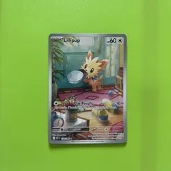 Pokemon TCG - Lillipup Illustration Rare Card 154/086 S&V White Flare - Image 1