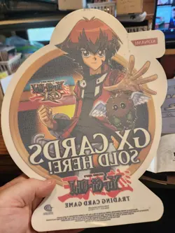 Yu Gi Oh “GX Cards Sold Here” Window Cling Promo Item Trading Card Ad - Image 1