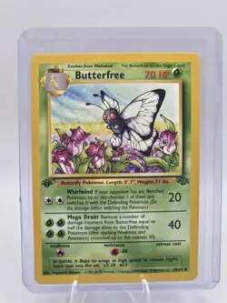 Pokemon TCG Butterfree Non Holo Jungle 33/64 1st Edition Uncommon - Image 1